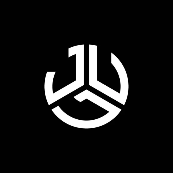 Σχεδιασμός Λογότυπου Jul Γραμμάτων Μαύρο Φόντο Jul Δημιουργικό Πρωτότυπο Γράμμα — Διανυσματικό Αρχείο