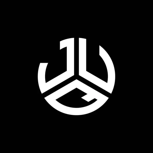 Juq Letter Logo Ontwerp Zwarte Achtergrond Juq Creatieve Initialen Letter — Stockvector