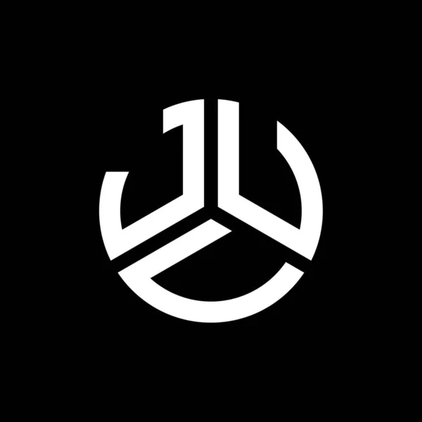 Juv Letter Logo Design Black Background Juv Creative Initials Letter — Stock Vector
