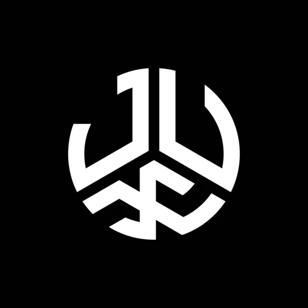 Дизайн Логотипа Буквы Jux Черном Фоне Концепция Логотипа Инициалами Jux — стоковый вектор