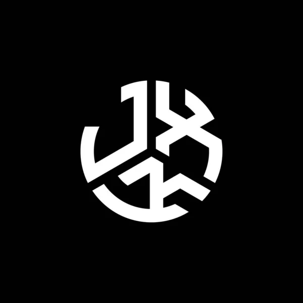 Diseño Del Logotipo Letra Jxk Sobre Fondo Negro Jxk Iniciales — Vector de stock