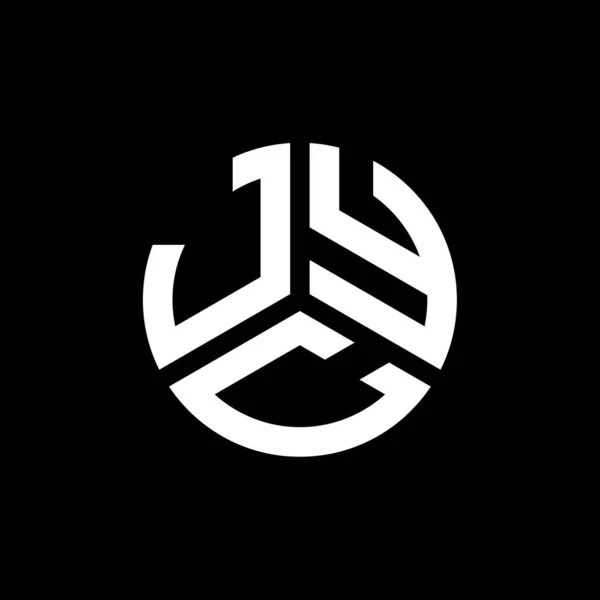 Σχεδιασμός Λογότυπου Γραμμάτων Jyc Μαύρο Φόντο Jyc Δημιουργική Αρχικά Γράμμα — Διανυσματικό Αρχείο