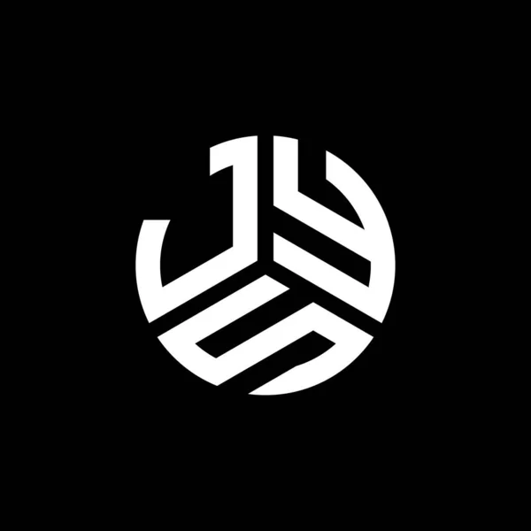 Σχεδιασμός Λογότυπου Γραμμάτων Jys Μαύρο Φόντο Δημιουργικά Αρχικά Jys Έννοια — Διανυσματικό Αρχείο