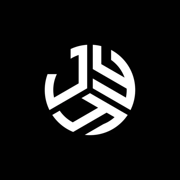 Σχεδιασμός Λογότυπου Γραμμάτων Jyy Μαύρο Φόντο Jyy Δημιουργική Αρχικά Γράμμα — Διανυσματικό Αρχείο