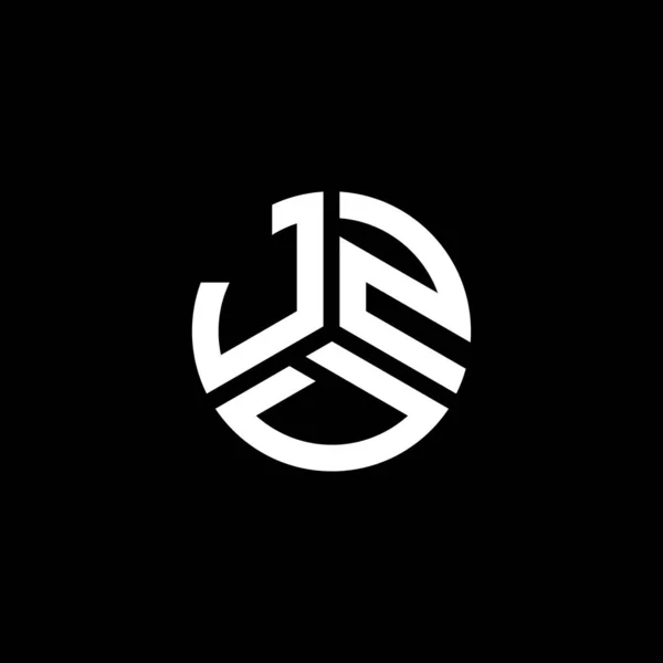 Jzd Brev Logotyp Design Svart Bakgrund Jzd Kreativa Initialer Brev — Stock vektor