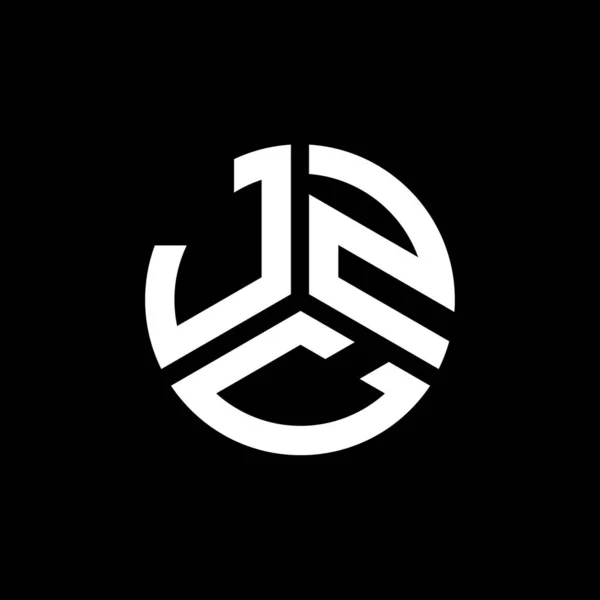 Diseño Del Logotipo Letra Jzc Sobre Fondo Negro Jzc Iniciales — Vector de stock
