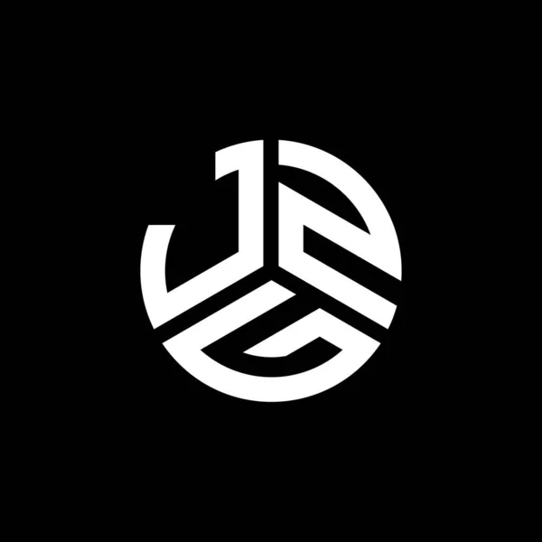 Diseño Del Logotipo Letra Jzg Sobre Fondo Negro Jzg Iniciales — Vector de stock
