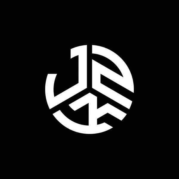 Jzk Letter Logo Ontwerp Zwarte Achtergrond Jzk Creatieve Initialen Letter — Stockvector