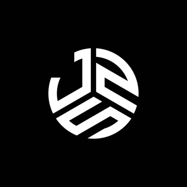 Diseño Del Logotipo Letra Jzs Sobre Fondo Negro Jzs Iniciales — Archivo Imágenes Vectoriales