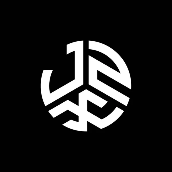 Jzx Logo Ontwerp Zwarte Achtergrond Jzx Creatieve Initialen Letter Logo — Stockvector