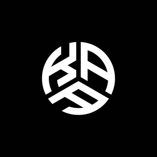 Kaa Letter Logo Design Black Background Kaa Creative Initials Letter — Stock Vector