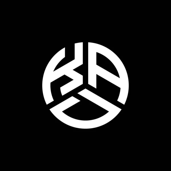 Projekt Logo Litery Kad Czarnym Tle Kreatywne Inicjały Kad Koncepcja — Wektor stockowy