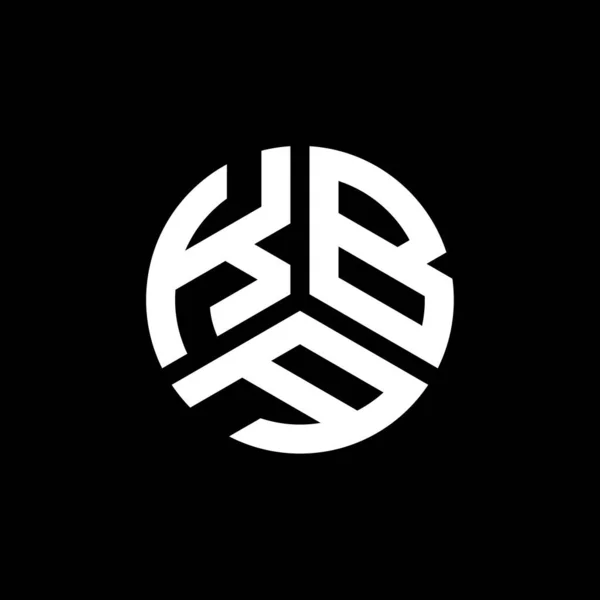 Kba Lettre Logo Design Sur Fond Noir Kba Initiales Créatives — Image vectorielle