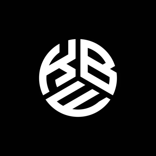 Kbe Design Logotipo Carta Fundo Preto Kbe Iniciais Criativas Conceito — Vetor de Stock