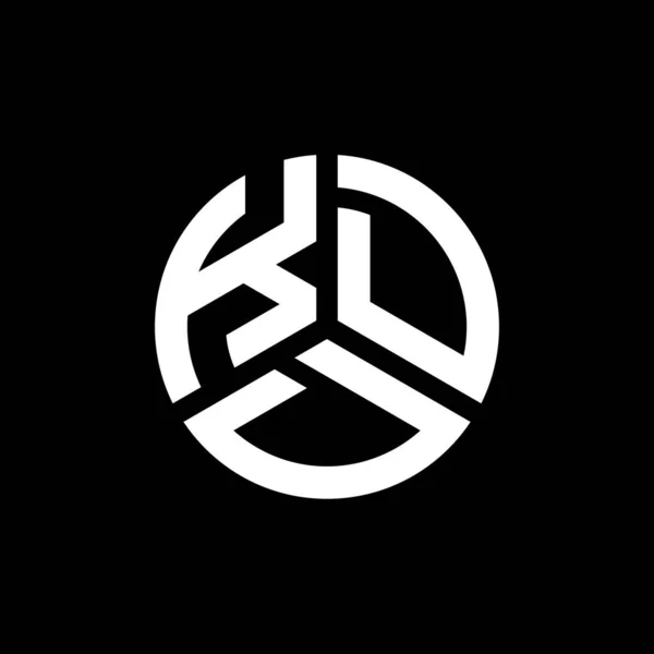 Kdd Lettera Logo Design Sfondo Nero Kdd Creativo Iniziali Lettera — Vettoriale Stock