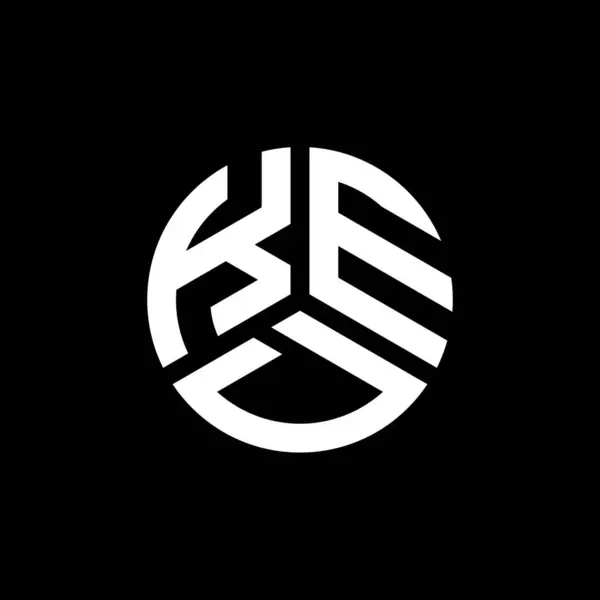 Ked Lettre Logo Design Sur Fond Noir Ked Initiales Créatives — Image vectorielle