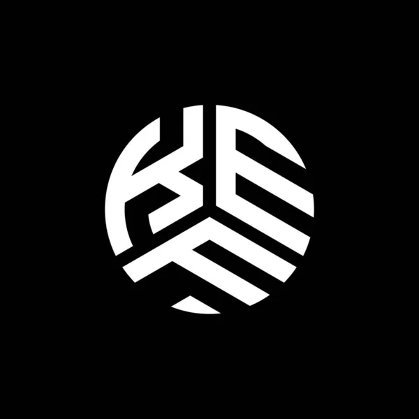 Logo Design Der Kef Auf Schwarzem Hintergrund Kef Kreative Initialen — Stockvektor