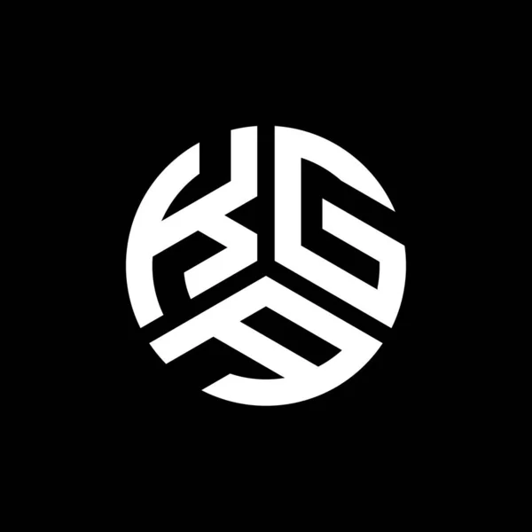 Дизайн Логотипа Kga Черном Фоне Креативные Инициалы Кга Буквенно Обозначают — стоковый вектор