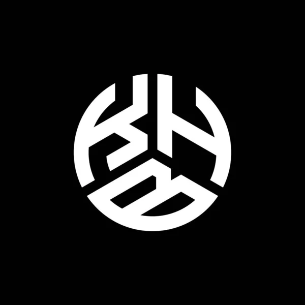 Khb Schriftzug Logo Design Auf Schwarzem Hintergrund Khb Kreative Initialen — Stockvektor