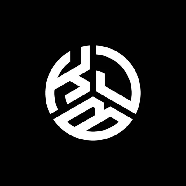 Diseño Del Logotipo Letra Kjb Sobre Fondo Negro Kjb Iniciales — Archivo Imágenes Vectoriales
