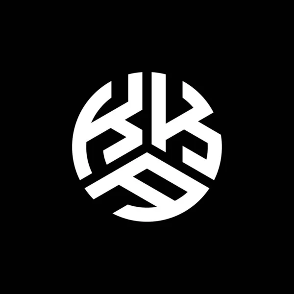 Projeto Logotipo Carta Kka Fundo Preto Kka Iniciais Criativas Conceito —  Vetores de Stock
