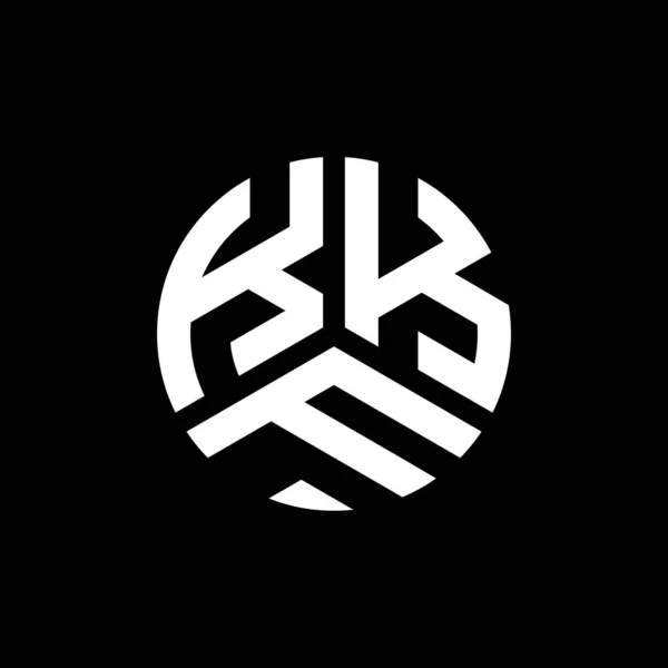 Kkf Brev Logotyp Design Svart Bakgrund Kkf Kreativa Initialer Brev — Stock vektor