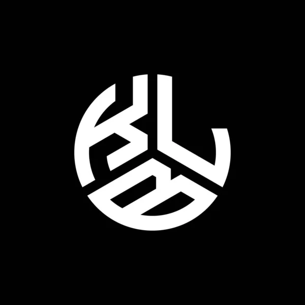 黒を基調としたKlbレターロゴデザイン Klbクリエイティブイニシャルレターロゴコンセプト Klbレターデザイン — ストックベクタ