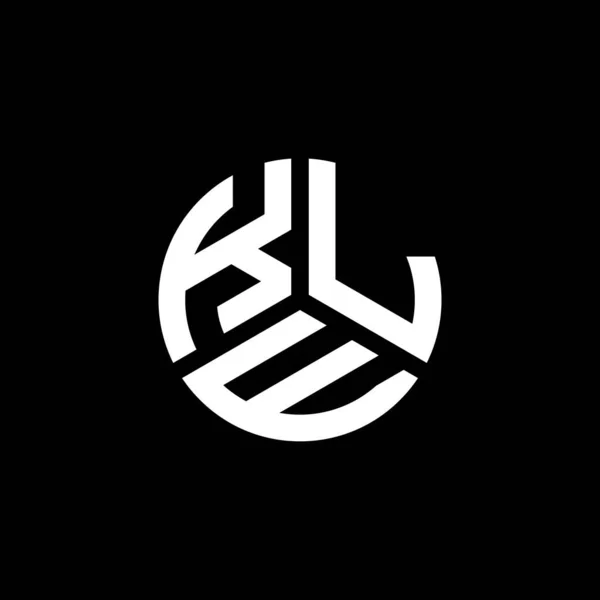 Kle Bokstaven Logotyp Design Svart Bakgrund Kle Kreativa Initialer Brev — Stock vektor