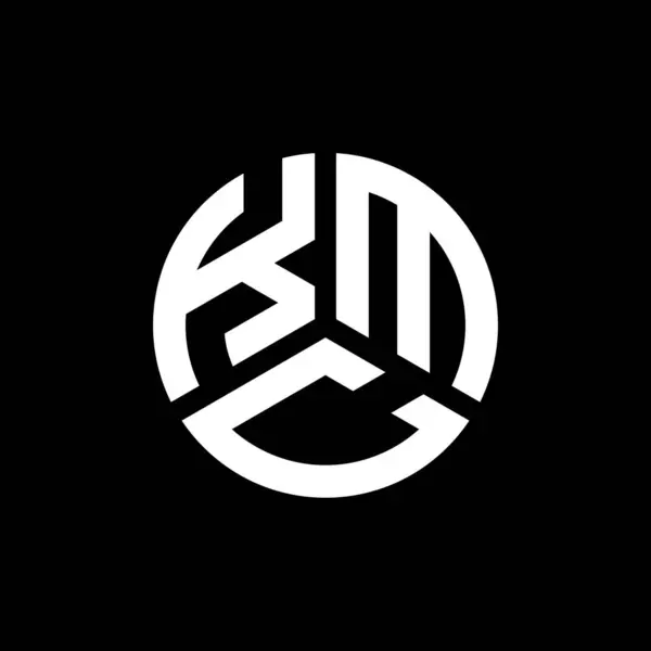 Kmc Schriftzug Logo Design Auf Schwarzem Hintergrund Kmc Kreative Initialen — Stockvektor