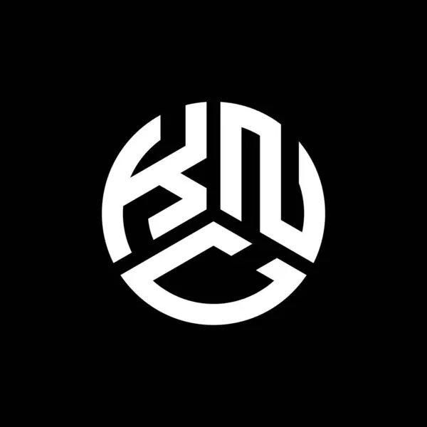 Knc Letter Logo Design Auf Schwarzem Hintergrund Knc Kreative Initialen — Stockvektor