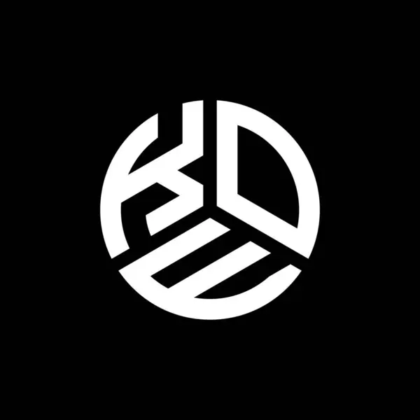 Дизайн Логотипа Koe Чёрном Фоне Koe Креативные Инициалы Буквенно Логотипная — стоковый вектор