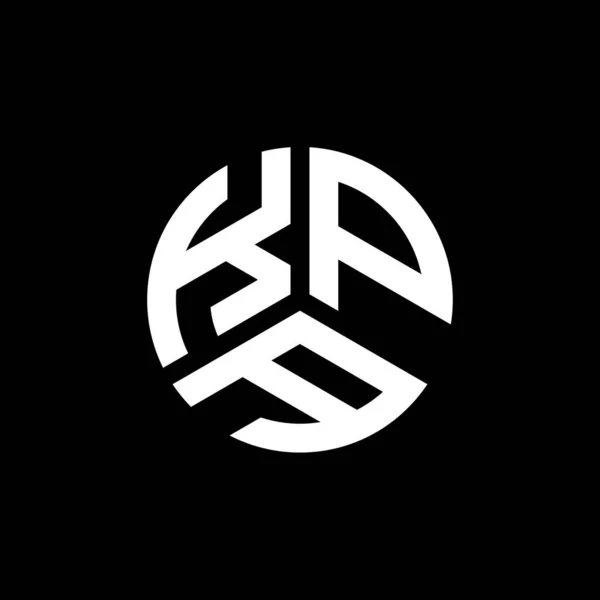 Kpa Дизайн Логотипу Чорному Тлі Творчі Ініціали Kpa Поняття Логотипу — стоковий вектор