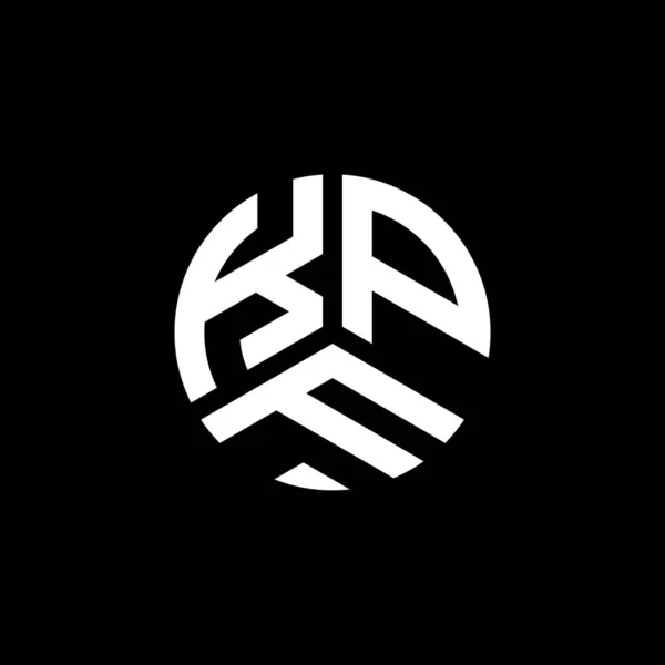 Projekt Logo Litery Kpf Czarnym Tle Kreatywne Inicjały Kpf Koncepcja — Wektor stockowy