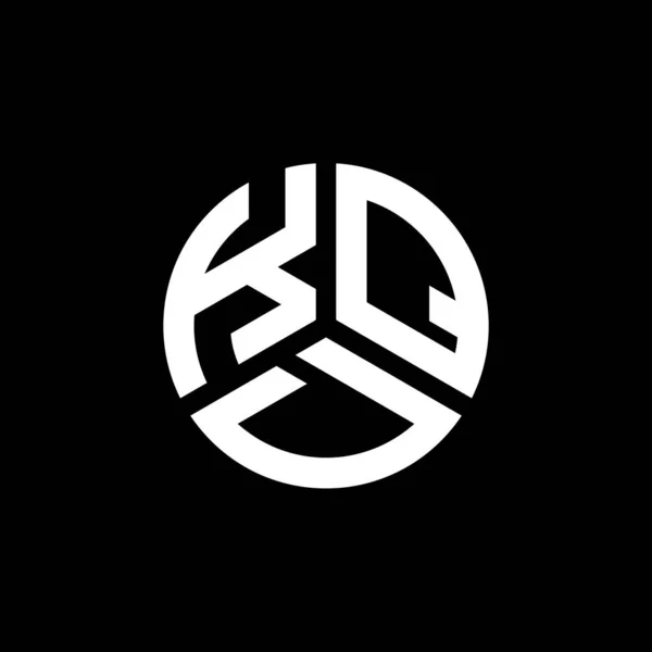 Дизайн Логотипа Kqd Черном Фоне Концепция Логотипа Креативными Инициалами Kqd — стоковый вектор
