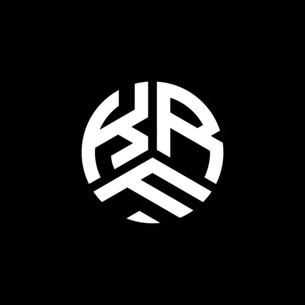 Projekt Logo Litery Krf Czarnym Tle Kreatywne Inicjały Krf Koncepcja — Wektor stockowy