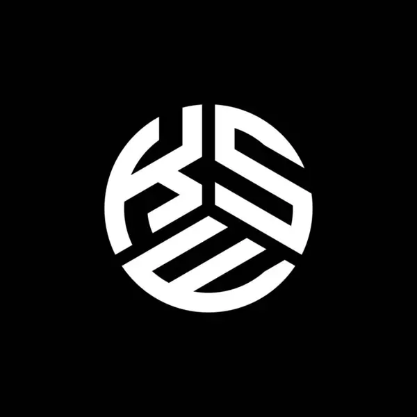 Kse Buchstabe Logo Design Auf Schwarzem Hintergrund Kse Kreative Initialen — Stockvektor