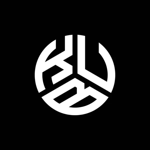 Kub Letter Logo Design Black Background Kub Creative Initials Letter — Stock Vector