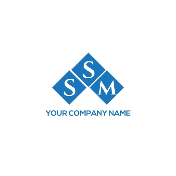 Design Logotipo Letra Ssm Fundo Branco Ssm Iniciais Criativas Conceito — Vetor de Stock