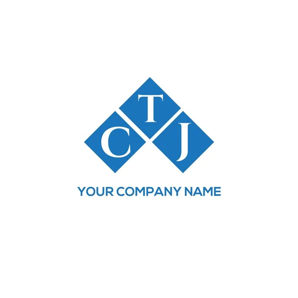 Ctj Logo Ontwerp Witte Achtergrond Ctj Creatieve Initialen Letter Logo — Stockvector