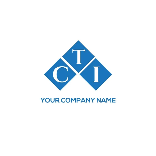 Cti Lettre Logo Design Sur Fond Blanc Cti Initiales Créatives — Image vectorielle