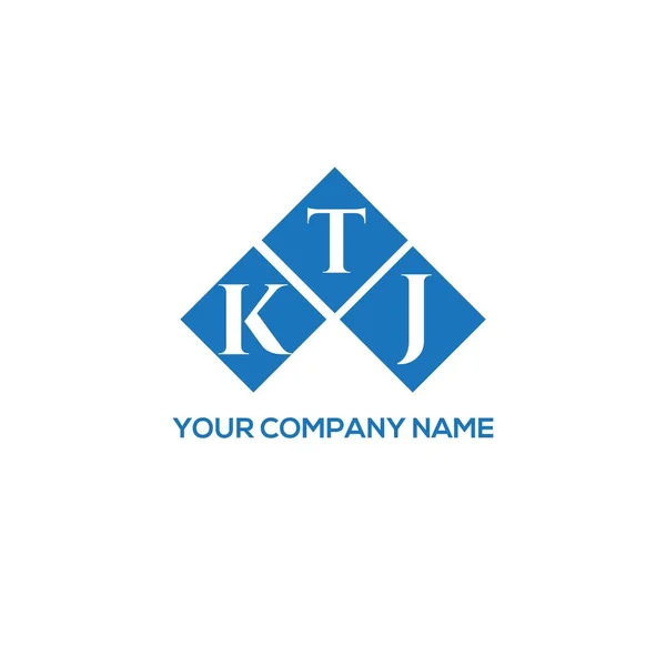 Ktj Lettre Logo Design Sur Fond Blanc Ktj Initiales Créatives — Image vectorielle