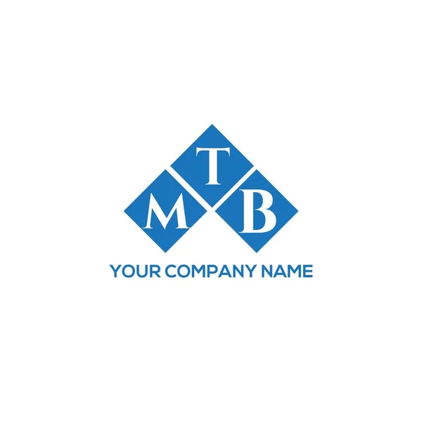 Mtb Letter Logo Design White Background Mtb Creative Initials Letter — Stock Vector