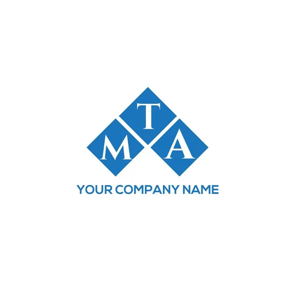 Diseño Del Logotipo Letra Mta Sobre Fondo Blanco Mta Iniciales — Vector de stock