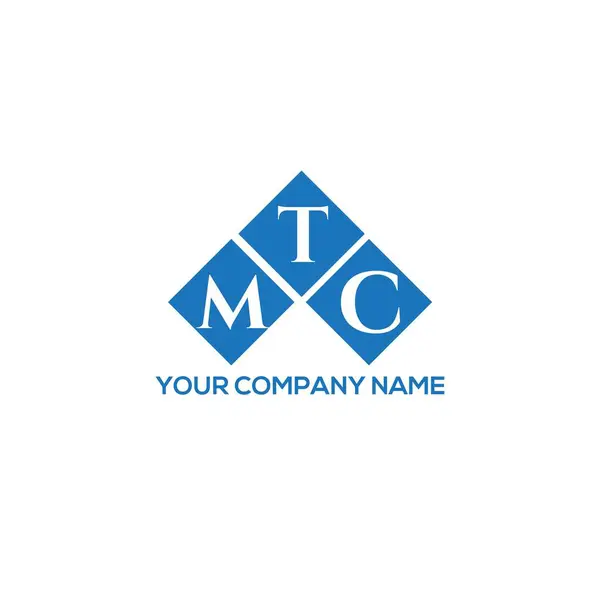 ホワイトを基調としたMtcレターロゴデザイン Mtcクリエイティブイニシャルレターロゴコンセプト Mtcレターデザイン — ストックベクタ
