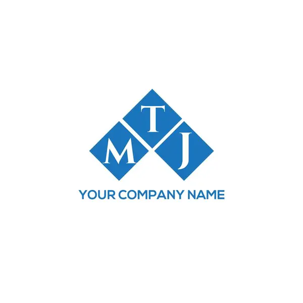 Mtj字母标识的白色背景设计 Mtj创意的首字母首字母标识概念 Mtj字母设计 — 图库矢量图片