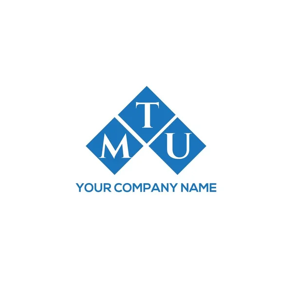 Mtu Lettre Logo Design Sur Fond Blanc Mtu Initiales Créatives — Image vectorielle