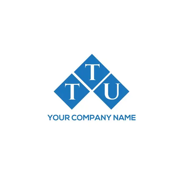 Ttu Písmeno Logo Design Bílém Pozadí Ttu Kreativní Iniciály Koncept — Stockový vektor