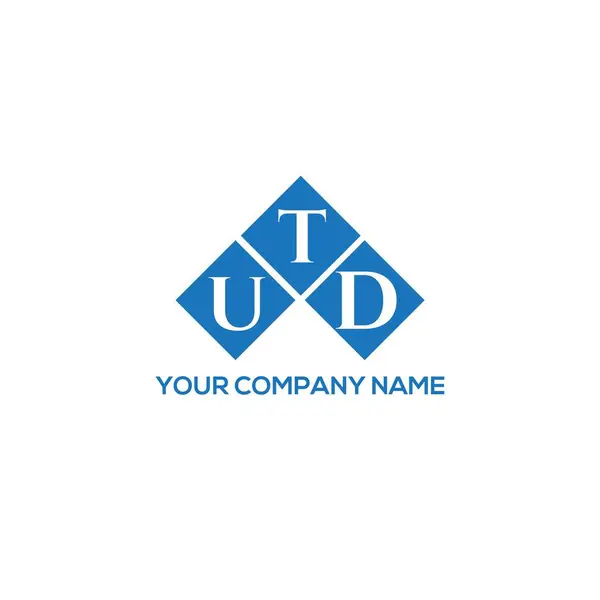 Utd Letter Logo Design White Background Utd Creative Initials Letter — Stock Vector