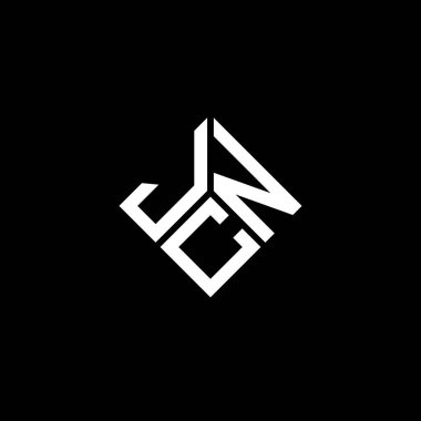 Siyah arka planda JCN harf logosu tasarımı. JCN yaratıcı harflerin baş harfleri logo kavramı. JCN harf tasarımı.