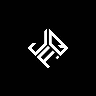 Siyah arka planda JFQ harf logosu tasarımı. JFQ yaratıcı harflerin baş harfleri logo kavramı. JFQ harf tasarımı.